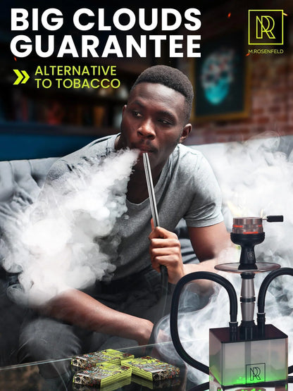 Pleasure Hookah Flavors Set 5 X 50G Non Tobacco Hookah Flavor for Your Hookah Bowl (Sweet Watermelon Double Apple Mango Pineapple Strawberry) Hookah Bundle Pack of 5 Try These Tobacco Free Shisha